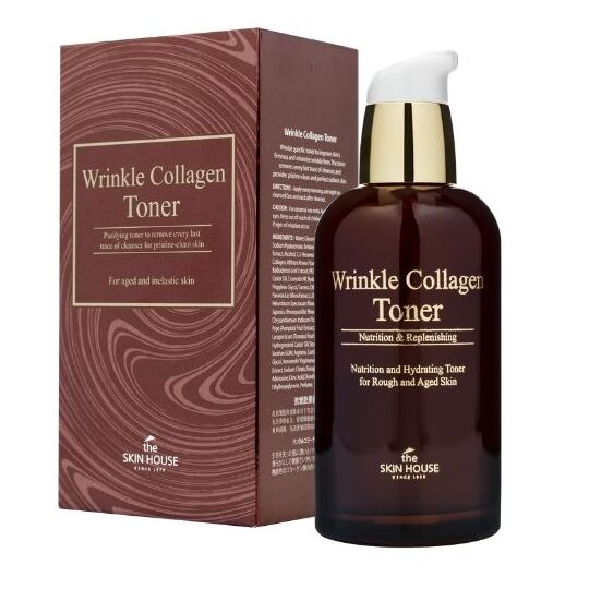 Антивозрастной тонер с коллагеном "Wrinkle Collagen", 130мл, The Skin House