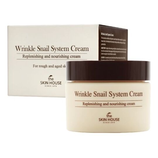 Антивозрастной крем на основе муцина улитки "Wrinkle Snail System", 50мл, The Skin House